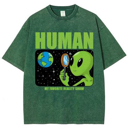 Human  My Favorite Reality Show Vintage Distressed T-shirt