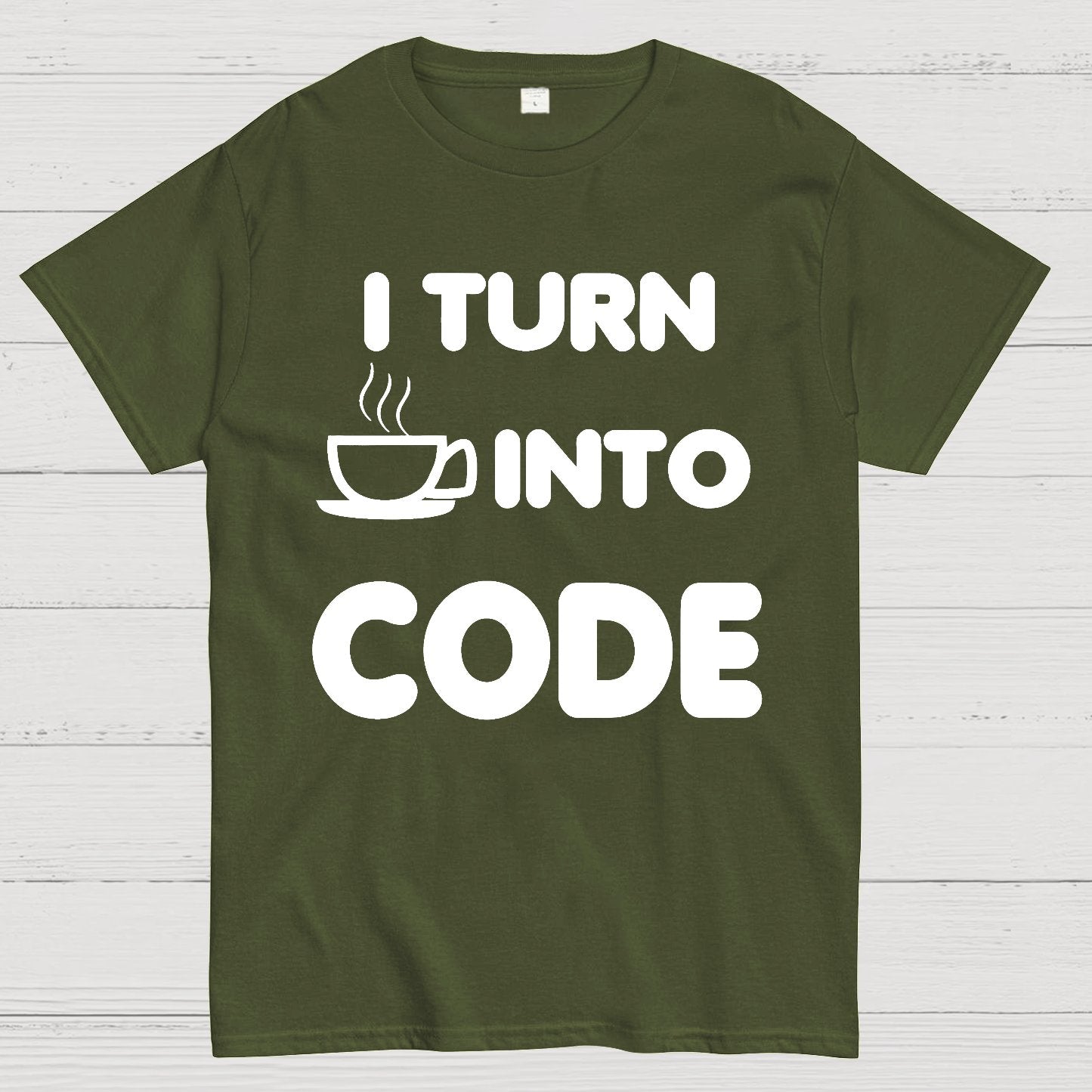 I Turn Coffee into Code Geek T-Shirt