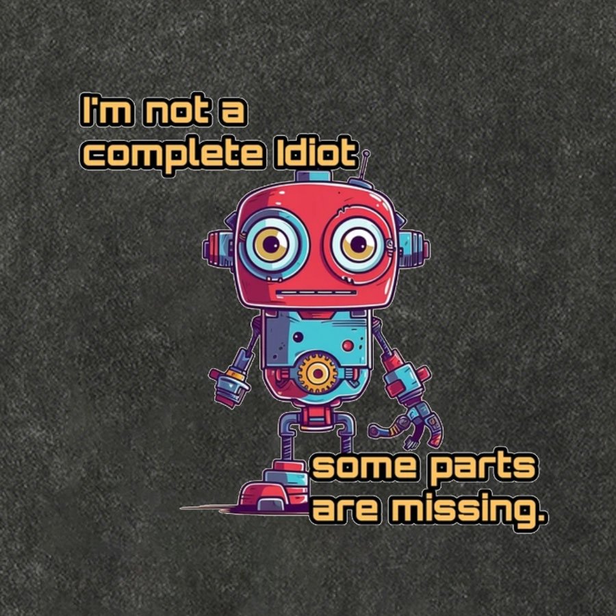 I'm Not A Complete Idiot, Some Parts Are Missing Vintage Distressed T-shirt