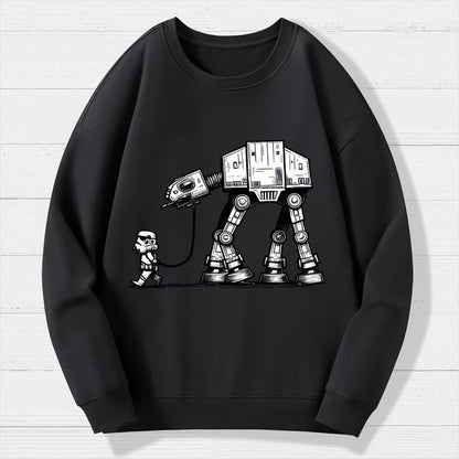 Galactic Robot Dog-Planetary Battles Geek Cotton Sweatshirt