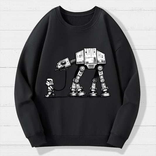Galactic Robot Dog-Planetary Battles Geek Cotton Sweatshirt