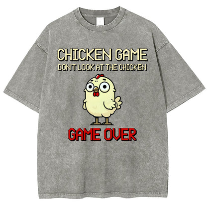 Chicken Game Vintage Washed T-shirt