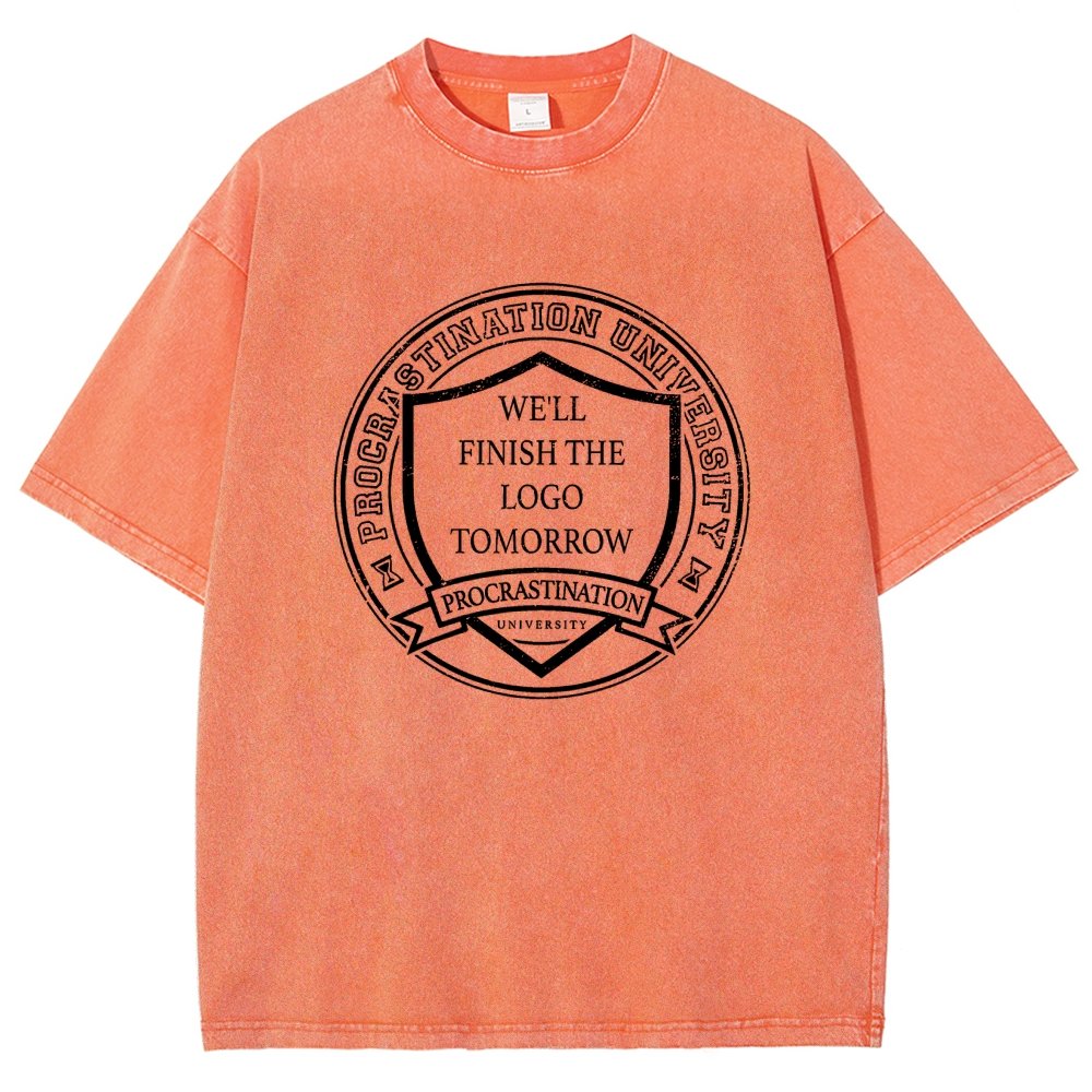 Procrastination University Logo Vintage Distressed T-shirt