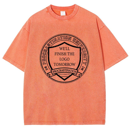 Procrastination University Logo Vintage Distressed T-shirt