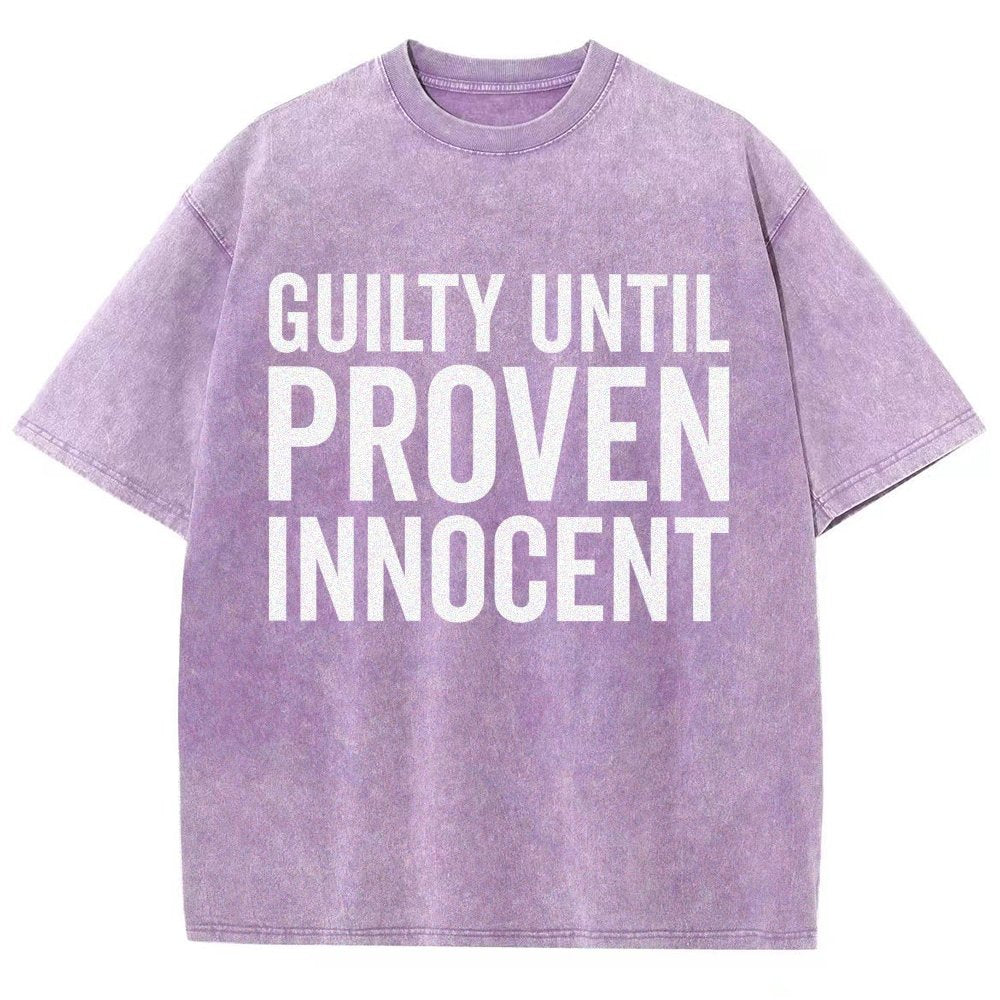 Guilty Until Proven Innocent Vintage Distressed T-shirt