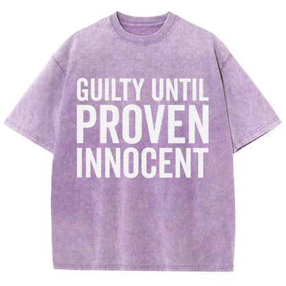 Guilty Until Proven Innocent Vintage Distressed T-shirt