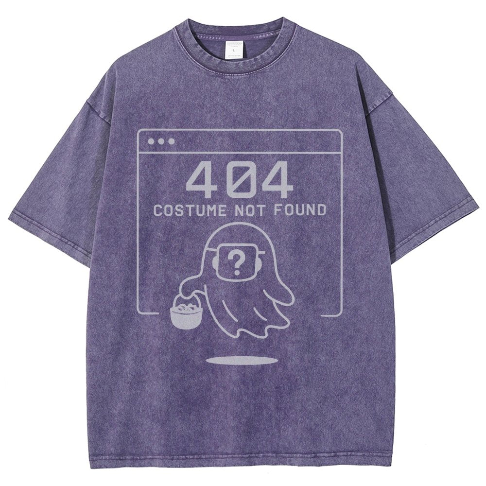 404 Costume Not Found  Funny Tech Halloween Vintage Distressed T-shirt