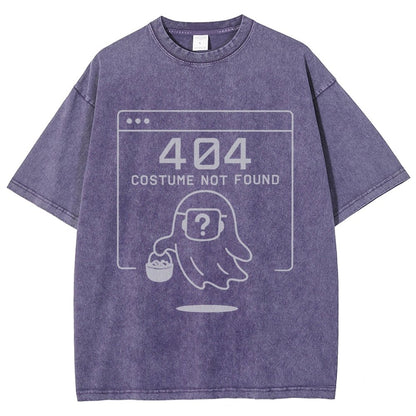 404 Costume Not Found  Funny Tech Halloween Vintage Distressed T-shirt