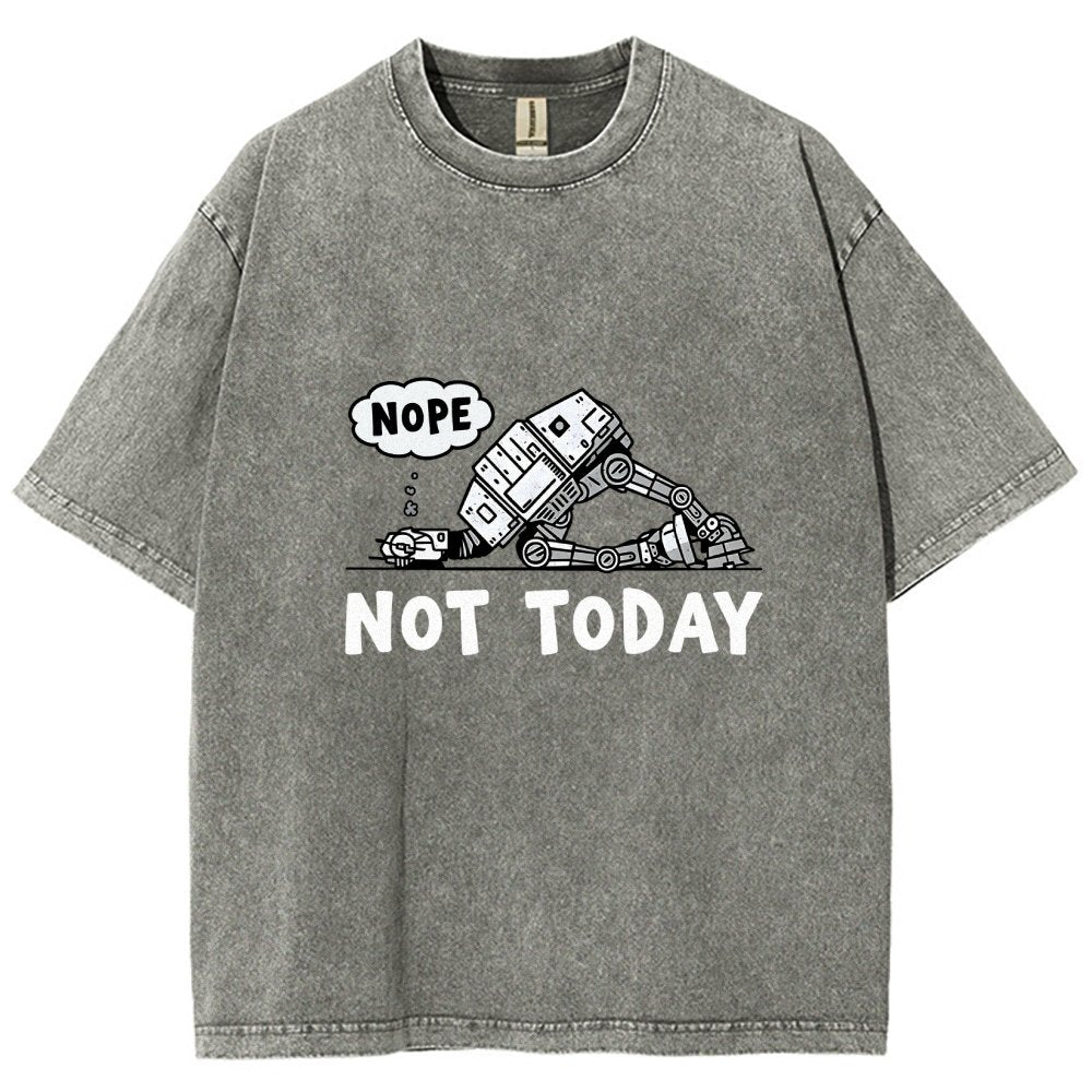 No Not Today  Vintage Distressed T-shirt