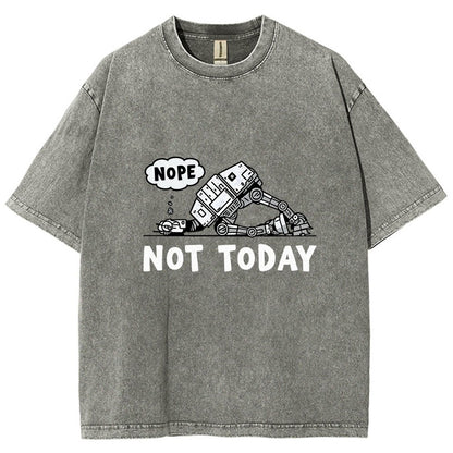 No Not Today  Vintage Distressed T-shirt