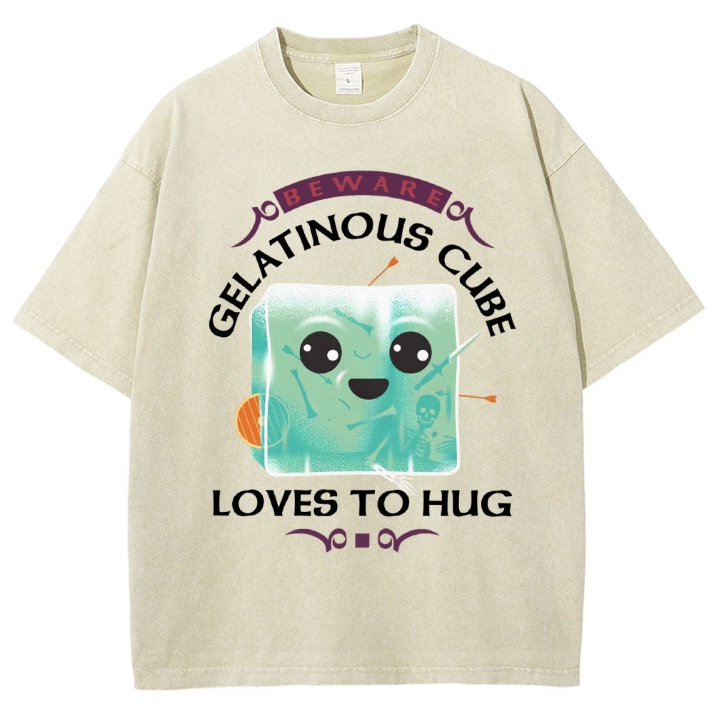 Gelatinous Cube Loves To Hug Vintage Distressed T-shirt