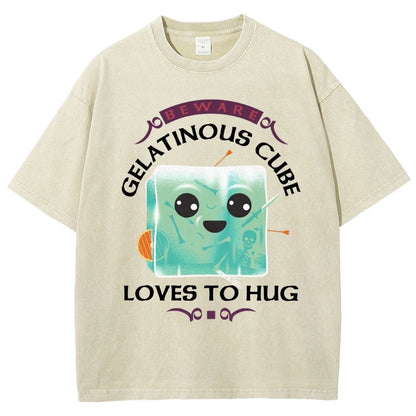 Gelatinous Cube Loves To Hug Vintage Distressed T-shirt