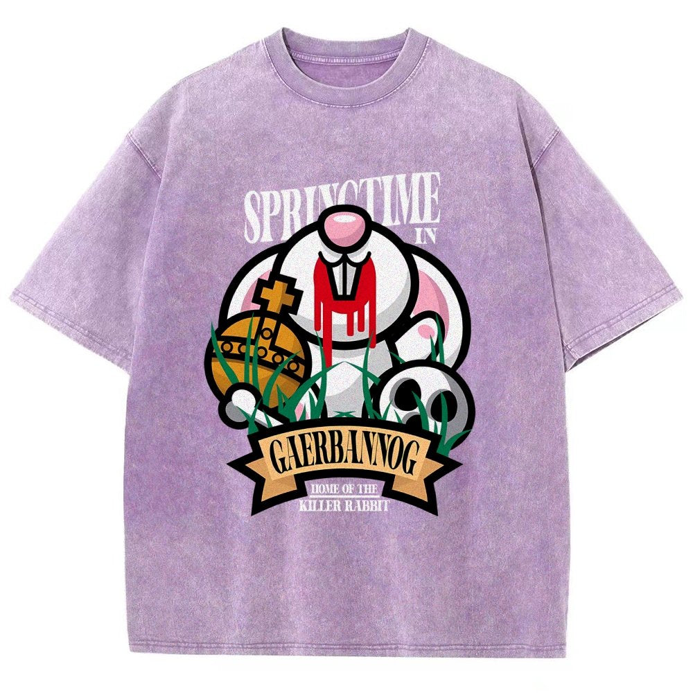 Spring Killer Rabbit Vintage Distressed T-shirt