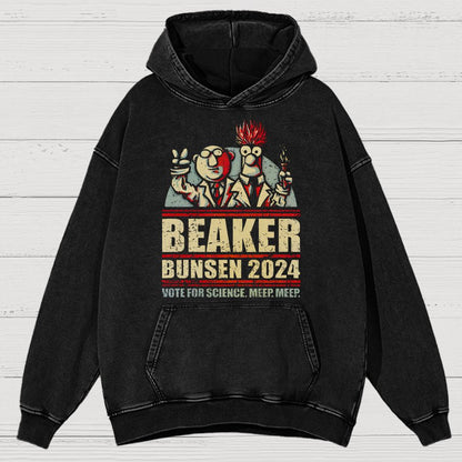 Vote For Science Geeky Vintage Distressed Hoodie