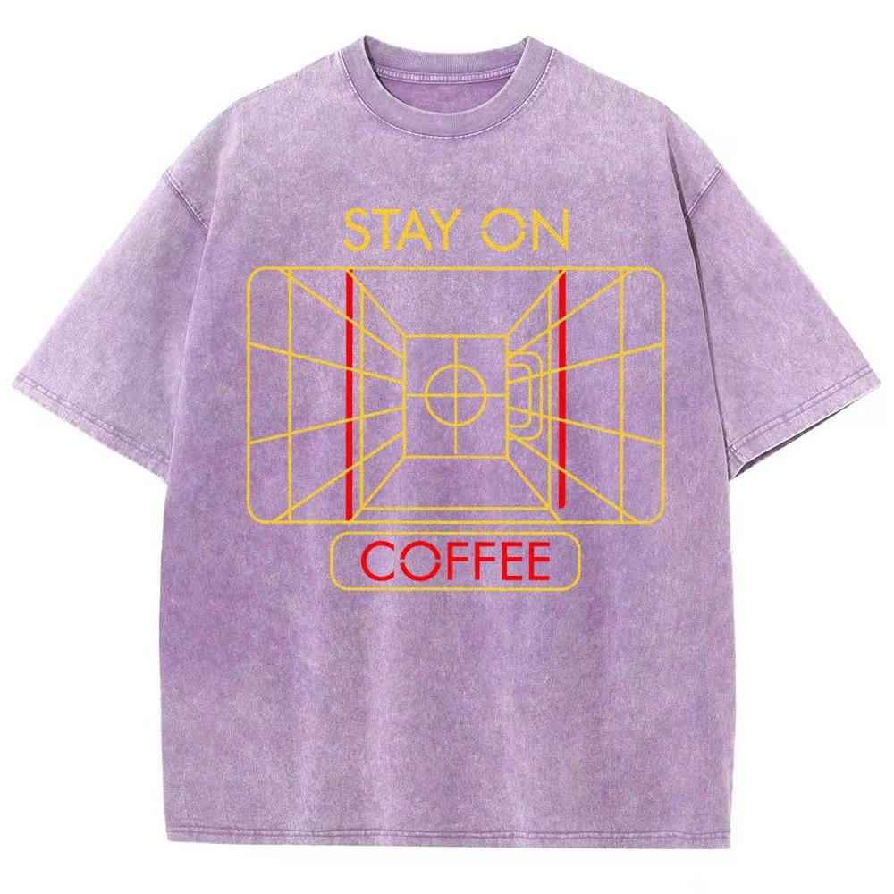 Stay On Coffee Vintage Distressed T-shirt