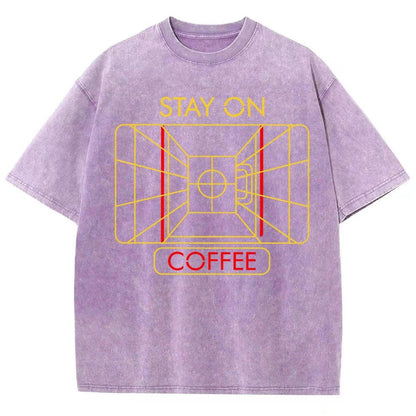 Stay On Coffee Vintage Distressed T-shirt