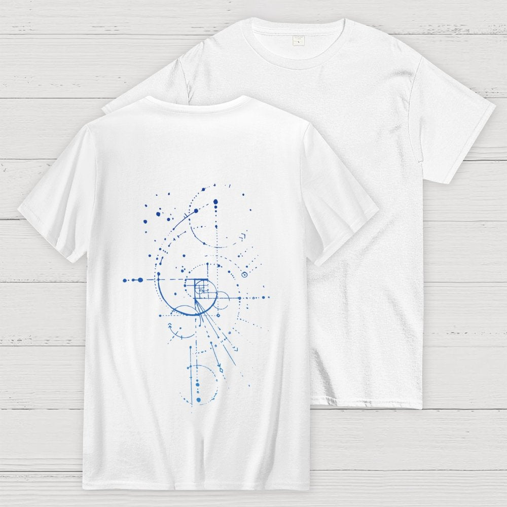 Fibonacci Nerdy  Back Printing Geek T-Shirt