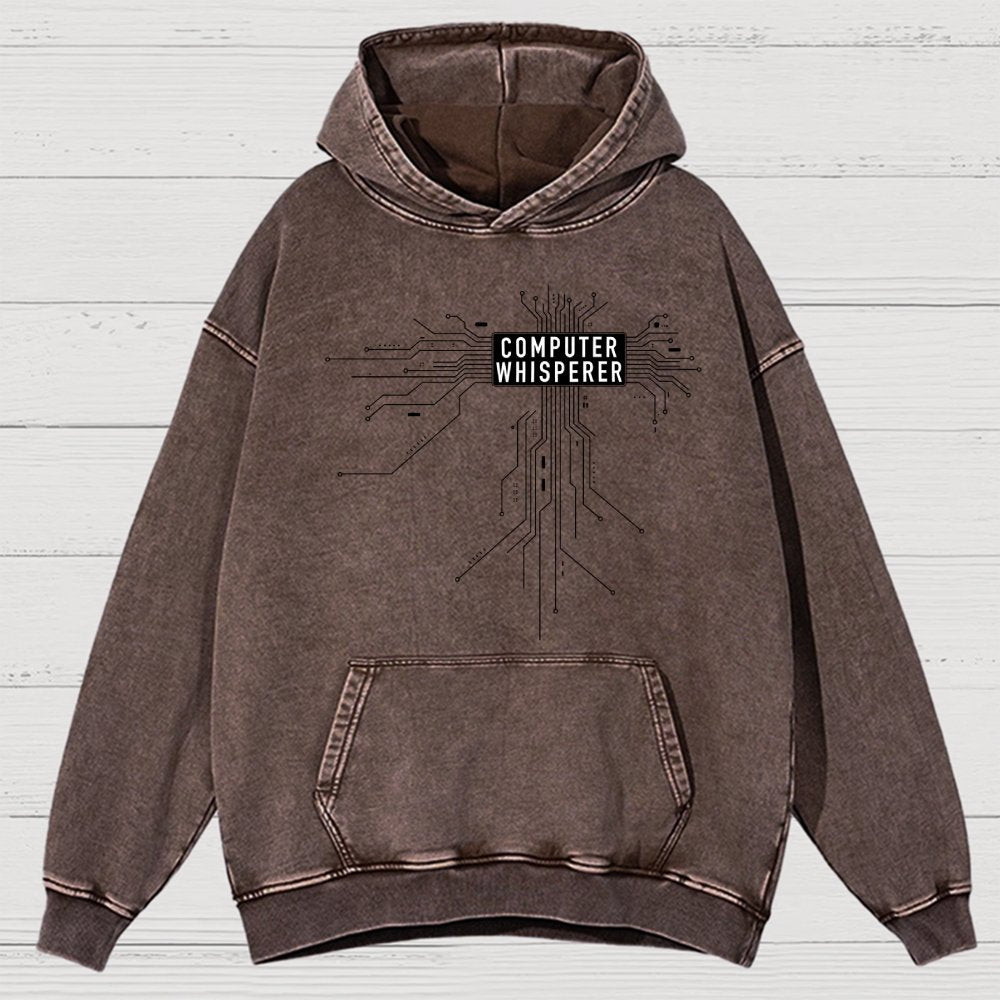 Computer Whisperer Vintage Distressed Hoodie