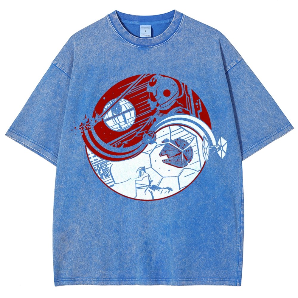 Yin Yang Vintage Distressed T-shirt