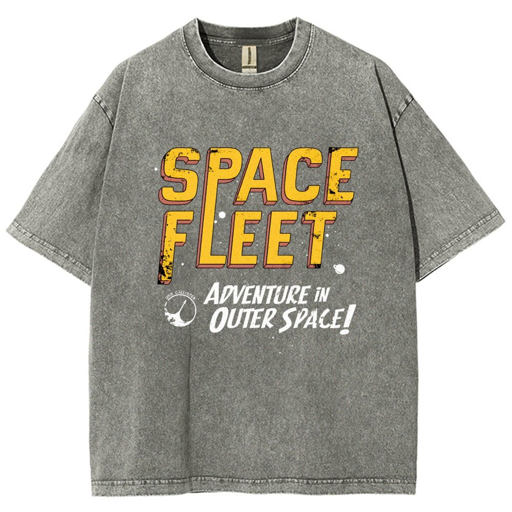 Space Fleet Vintage Distressed T-shirt