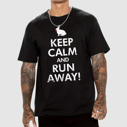 Keep Calm and Run Away! Unisex Geek T-Shirt