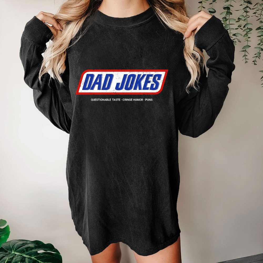 Dad Jokes - Questionable Taste Edition Washed Long Sleeve Tee