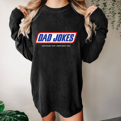 Dad Jokes - Questionable Taste Edition Washed Long Sleeve Tee