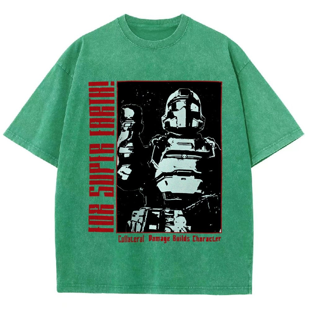 Tactical Star Soldier Vintage Distressed T-shirt