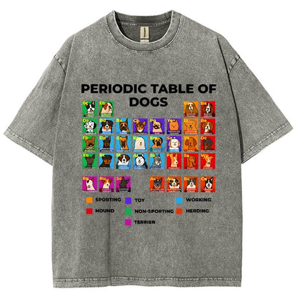Periodic Table Of Dogs Vintage Distressed T-shirt