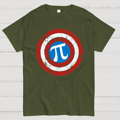 Pi Day Hero Shield Geek T-Shirt