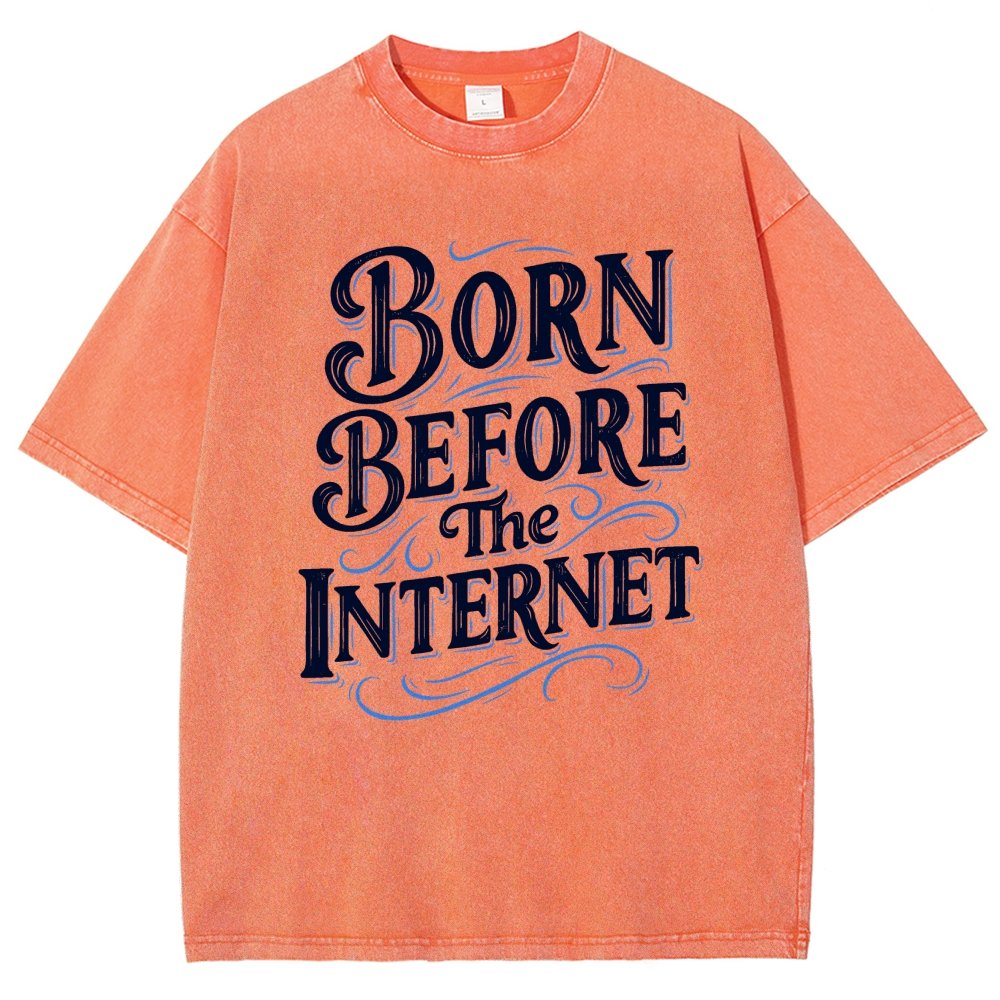 Born Before The Internet Vintage Distressed T-shirt