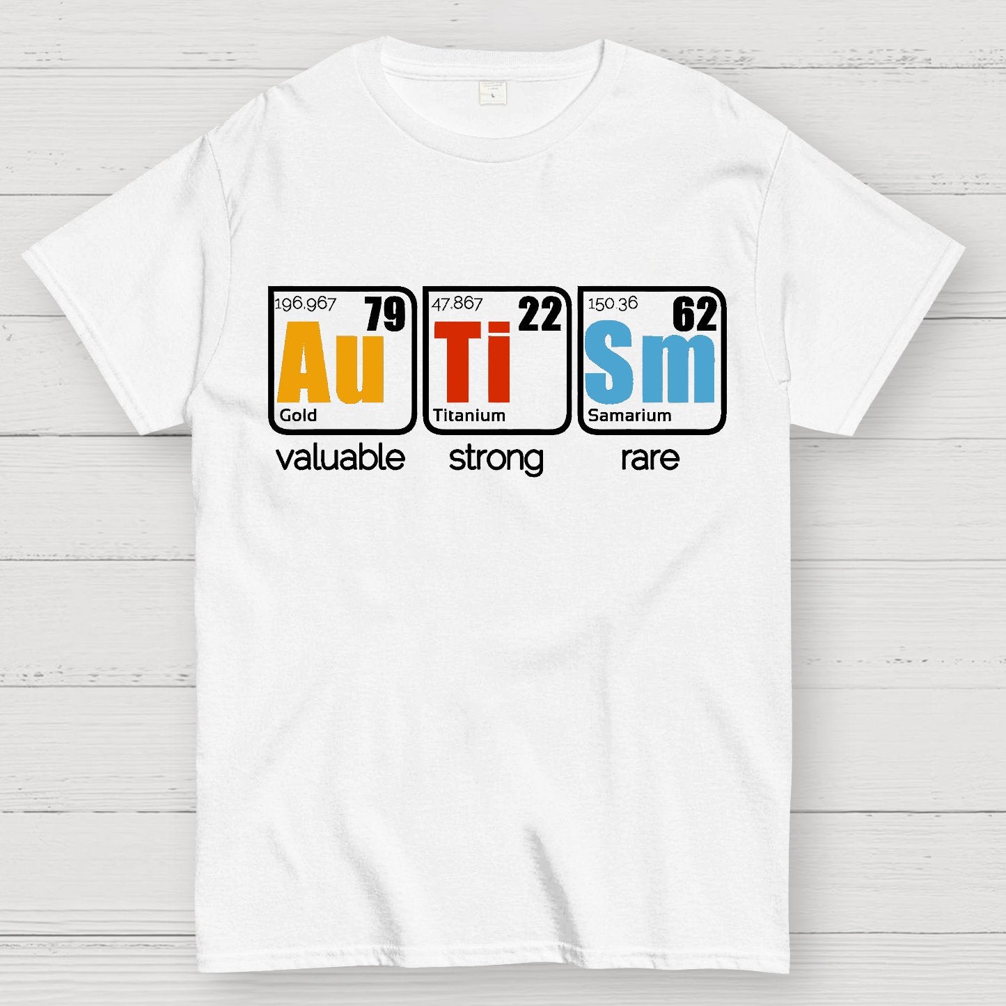 Valuable, Strong, Rare: Autism in Elements Geek T-Shirt