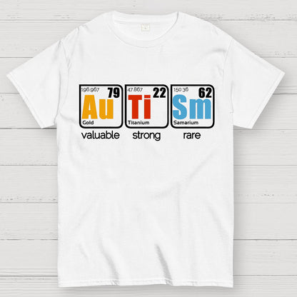 Valuable, Strong, Rare: Autism in Elements Geek T-Shirt