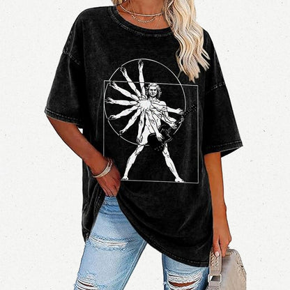 Vitruvian Man Vintage Distressed T-shirt
