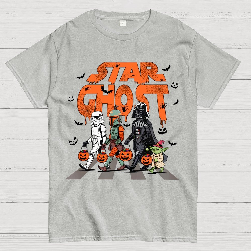 Star Ghost Halloween Galaxy Walking Halloween Unisex Geek T-Shirt