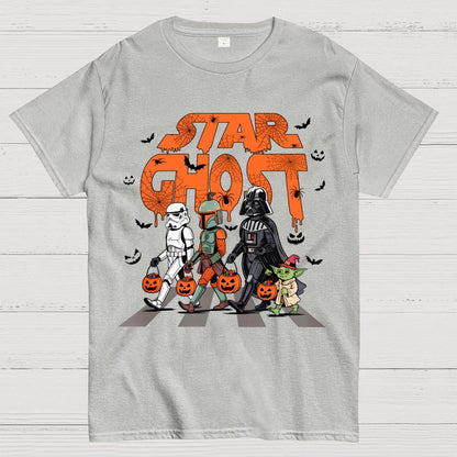Star Ghost Halloween Galaxy Walking Halloween Unisex Geek T-Shirt