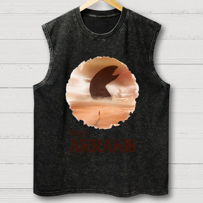 Visit Arrakis Vintage Distressed Washed Tank