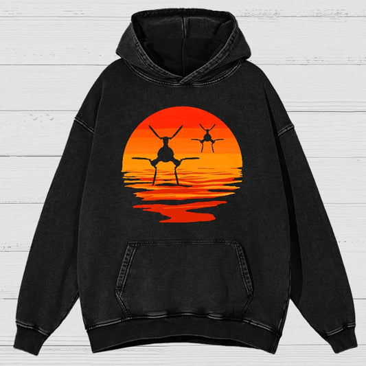 Space Defender Vintage Distressed Hoodie