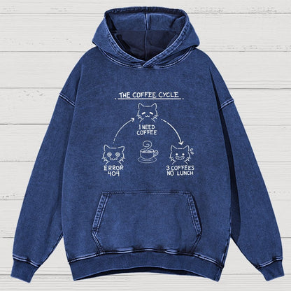 The Coffee Cycle Vintage Distressed Hoodie