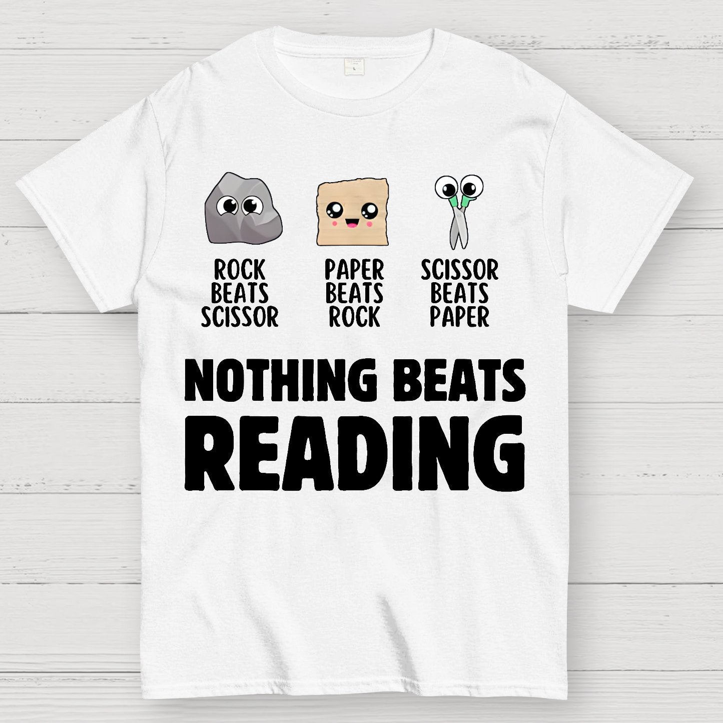 Nothing Beats Reading Librarian Book Bookworm Geek T-Shirt