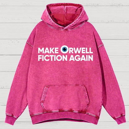 Make Orwell Fiction Again Vintage Distressed Hoodie