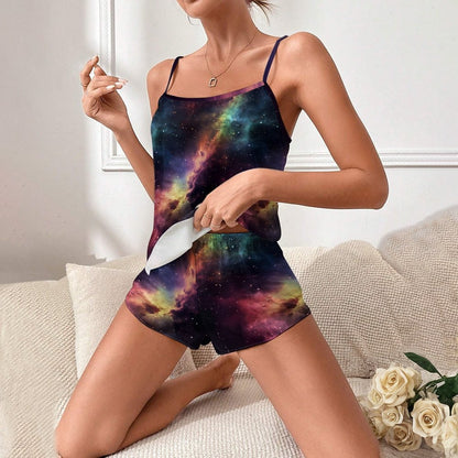 Beautiful Nebula Women's Geek Suspender Cami Set