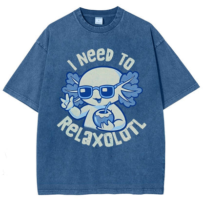 I Need To Relaxolotl Vintage Distressed T-shirt