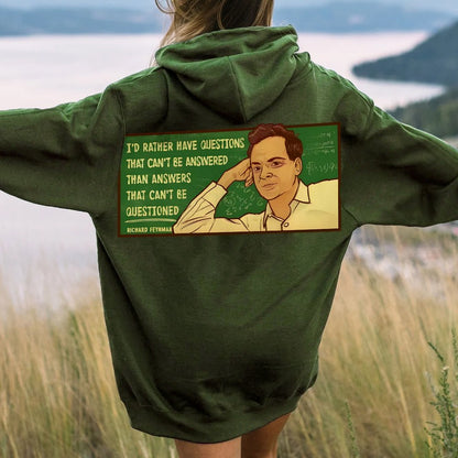 Feynman Science Printed Back Cotton Hoodie