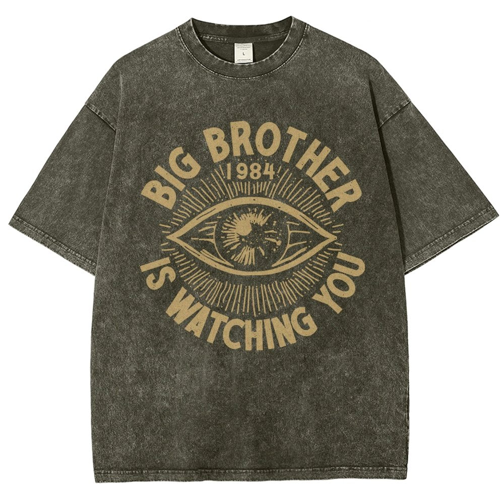 Watching You Vintage Distressed T-shirt