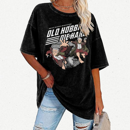 Old Adventurers Die Hard Vintage Distressed T-shirt