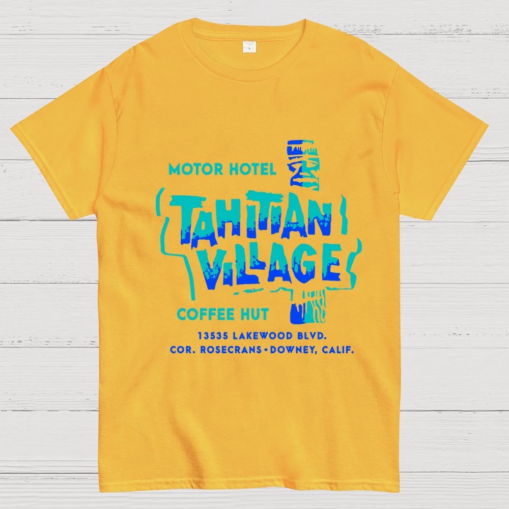 Tahitian Village  Downey CA  Vintage Tiki Bar Unisex Geek T-Shirt