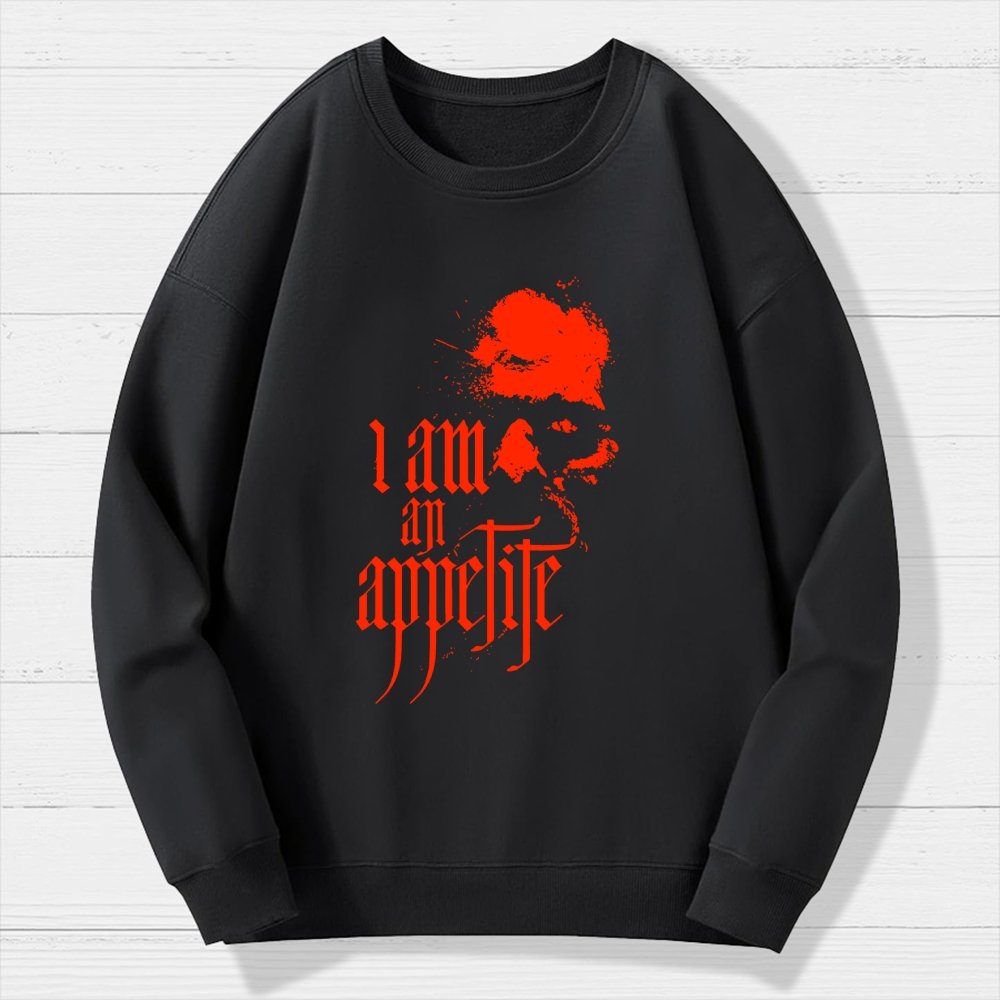 I Am An Appetite Geek Cotton Sweatshirt