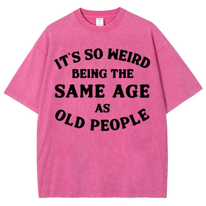 Same Age As Old People Vintage Distressed T-shirt