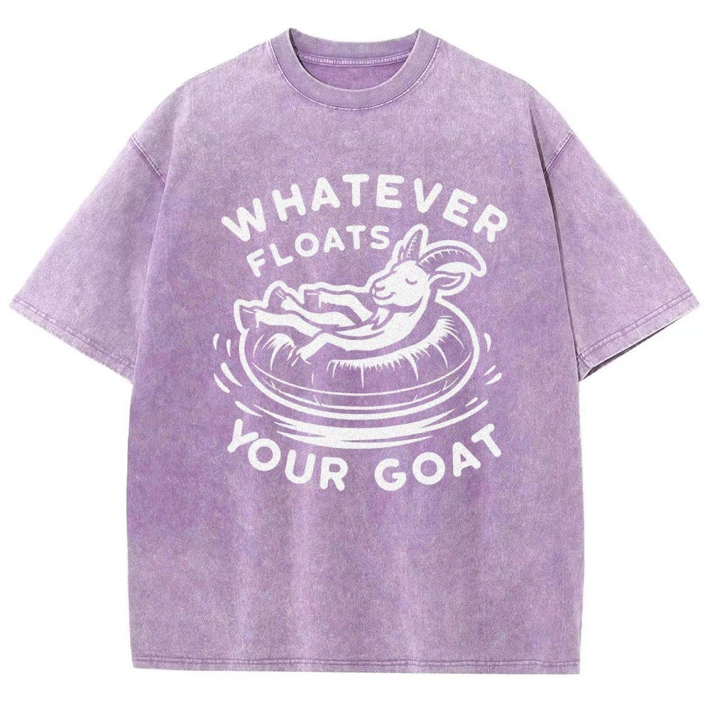 Whatever Floats Your Goat  Vintage Distressed T-shirt